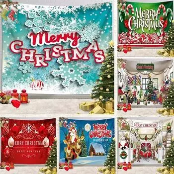 Christmas Party Theme Tapestry Bedroom Living Room Home Christmas Decoration Tapestry 100x75cm
