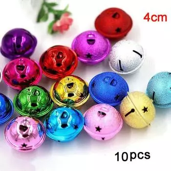 Christmas Pendant Pet Supplies Christmas Tree Decor Drop Ornaments Matte Bells Bright Iron Jingle Bright blue