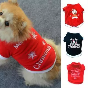 Christmas Pet Sweatshirt Costume Puppy Dog Winter Cute Durable Clothing Pet Xmas Decoration B-M