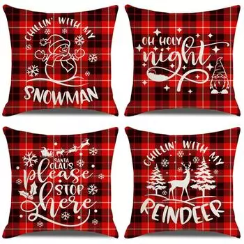 Christmas pillow case printed living room sofa bedroom pillow case Christmas pillow case does not include pillow core 45*45cm