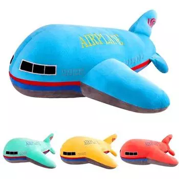 Christmas Pillow Dolls Stuffed Toys Aircraft Stuffed Pillow Simulation Airplane Airplane Plush Toys 40cm розовый