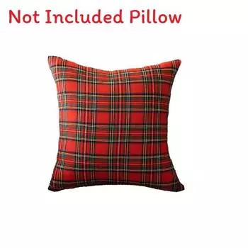 Christmas Pillow Plaid Cases Cushion Cover Bed Sofa Throw Pillow Cover Zipper