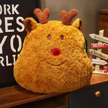 Christmas Pillows Tree Elk Wreath Candy Cane Santa Claus Animals Soft Toys Party Decor Baby Comfort Cushion for Halloween Gifts see choice option