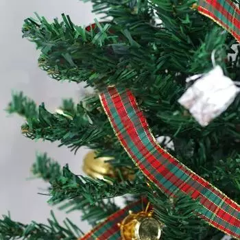Christmas Plaid Ribbon 15mm 22M/roll Ribbons for Xmas Gifts DIY Packaging Decoration Christmas Craft Supplies