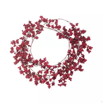 Christmas Red Berries Wreath Artificial Front Door Garland for Holiday WIthout Light