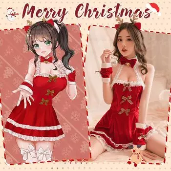Christmas Reindeer Sexy Santa Costume Exposure Temptation Santa One Piece Cosplay Cute Santa Costume Erotic Santa Costume Cosplay Santa Claus Adult