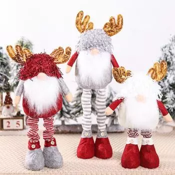 Christmas Retractable Doll 2024 Christmas Decorations For Home Merry Christmas Ornament Xmas Navidad Natal Gifts New Year 2024