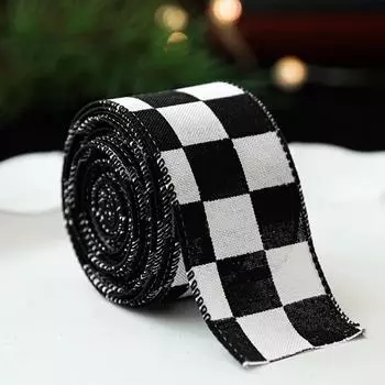 Рождественская лента Классическая упаковка Рождественская елка Лента Венок Банты Сделай сам Тканевая лента Мешковина Рождественский подарок Украшения Принадлежности 2m