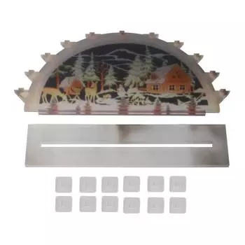 Christmas Santa Acrylic Illuminated LED Candle Bridge Ornament Indoor Christmas Decoration Battery