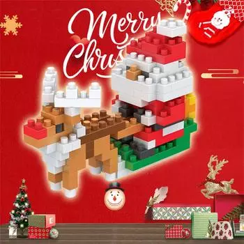 Christmas Santa Building Block Toys Snow Doll Mini Building Blocks Children Toys Christmas Gift Model Mini Micro Blocks