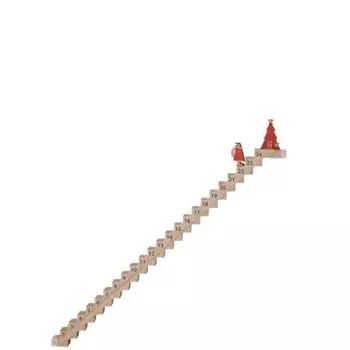 Christmas Santa Claus Climb Stairs Countdown Calendar Toy Decoration Desktop