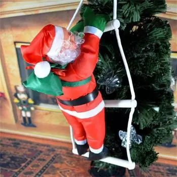 Christmas Santa Claus Climbing Ladder Doll Indoor Door Wall Christmas Pendant New Year Gifts Christmas Tree Hanging Decoration