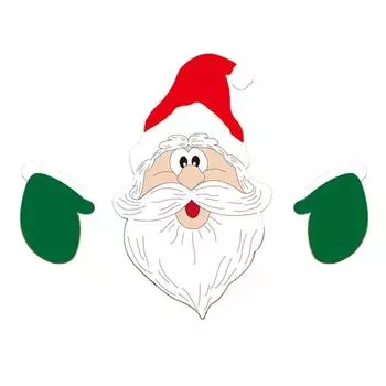 Christmas Santa Claus Fence Sign Decor Elk Fence Garden Peeker Yard Sign Ornament Outdoor Lawn Patio Sign Decoration 40cmx30cm