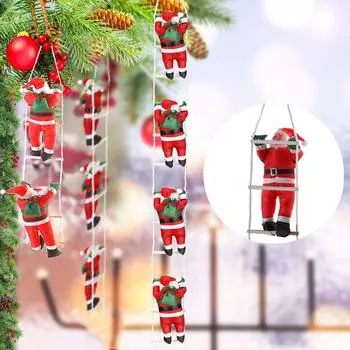 Christmas Santa Claus Ladder Merry Christmas Decorations For Home 2025 Xmas Pendant Ornament Navidad Natal Noel New Year 2025