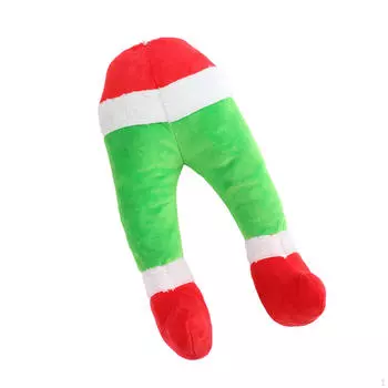 Рождество Санта-Клаус Ноги Мягкие Праздничные Принадлежности Украшения Фото Реквизит Празднование зелёный
