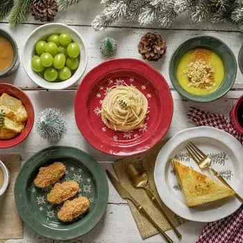 Christmas Series Tableware Relief Plate Beef and Western Cuisine Plate Creative and Simple Ceramic Dessert Bowl Mug