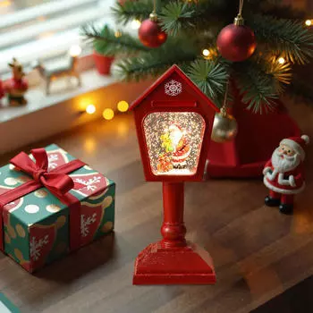 Christmas Snow Globe Glittering Music Box Xmas Toy Unique LED Flicker Snowflake for