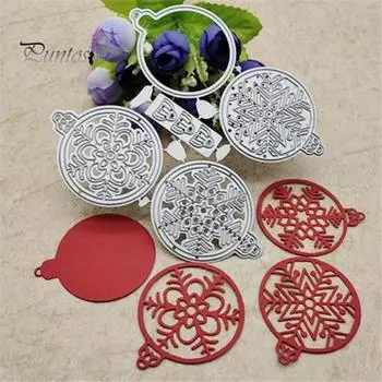 Рождественские снежинки шары вырубные штампы DIY скрапбукинг бумага открытки изготовление декор серебряный