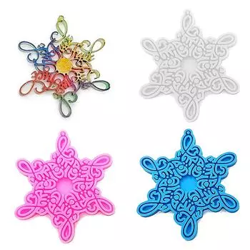 Форма для подставки под торт в виде рождественской снежинки Форма для подставки под фрукты из смолы Форма для подноса под еду Форма для сервировки подноса своими руками Литье подставок белый