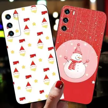 Christmas Socks Santa Claus Gift Phone Case For Huawei Mate 8 9 S 10 30 20 40 20X 5G 40E Plus Pro Nova 7i 7 Pro SE Pro Cover HUAWEI Mate8