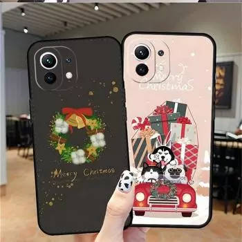 Christmas Socks Santa Claus Gift Phone Case For Xiaomi Redmi 7A 8 8A 10 9T 9 9A 10A Pro Note 9S 11 10S 7 11S Plus Back Cover Redmi 7