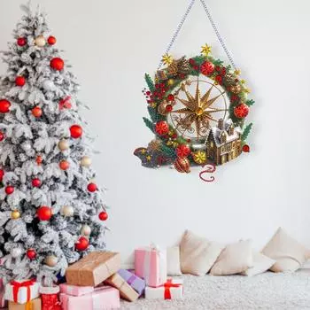 Christmas Special Shape Garland 5D DIY Diamond Painting Dots Pendant Rhinestone Diamond Art Pendants DIY Diamond Art Pendant Kit