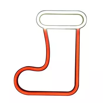 Christmas Stocking LED Neon Signs USB and Battery Powered Wall Decor LED Neon Light for Xmas Home