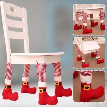 Christmas Stocking Shape Seat Leg Covers Christmas Decor Table Seat Decoration For Seats Home C S0U8 1pcs red-1pcs