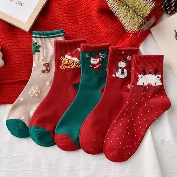 Christmas stockings, children s socks, autumn and winter, red zodiac year socks, couple Christmas gifts, socks 14x16cm