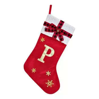 Christmas Stockings Small Embroidered Letter Knitted Xmas Hanging Stocking Decorations Christmas Party Decor One Size