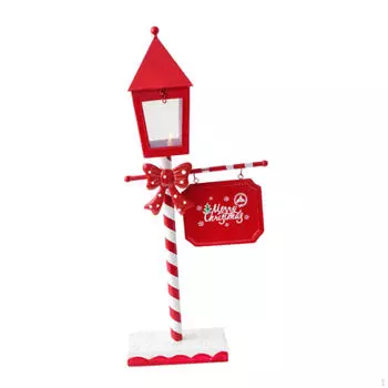 Christmas Street Light Statue Iron Streetlight Home Furnishing Gift Xmas Decoration
