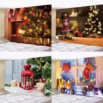 Christmas Tapestry Bedroom Living Room Home Christmas Decoration Tapestry 100x75cm