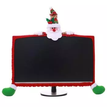 Christmas Theme 19~27 Computer Monitor Decorating Cover Christmas Computer PC TV Monitor Case Cover Non-Woven Xmas Decoration