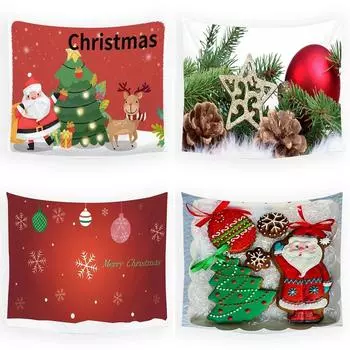 Гобелен на рождественскую тему Гостиная Диван Домашний декор Гобелен 100x75cm