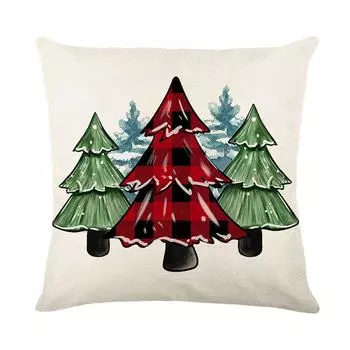 Christmas Throw Pillow Cover Soft Decorative Cushion Cover for Sofa Decor (01)