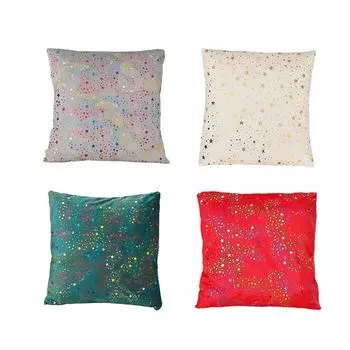 Christmas Throw Pillow Cover Square Cushion Cover for Bedroom Cafe Farmhouse бежевый