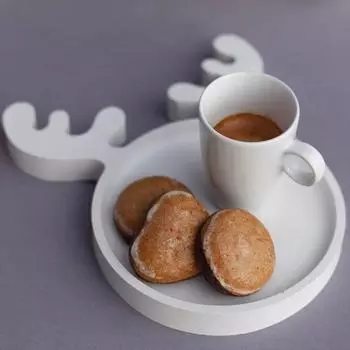 Christmas Tray Silicone Molds Concrete Fruit Pallet Epoxy Resin Mold Trinket Dish Plaster Mold Xmas Mat Cement Mold Elk Molds