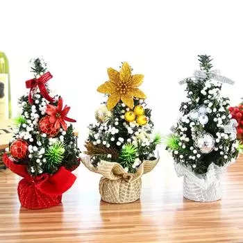 Christmas Tree 20CM Mini Set Tree Tabletop Decoration for Children Gift Tree Trumpet Decoration Wholesale L