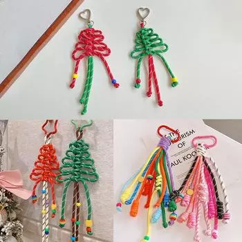 Брелок-бантик в виде рождественской елки, брелок в виде рождественской елки, подвеска в виде рождественской сумки A3