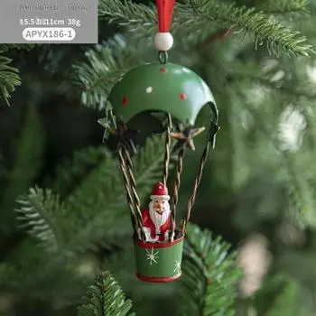 Christmas tree decorations, Christmas hot air balloons, parachute pendants, creative Christmas decorations, Christmas tree pendants Elderly