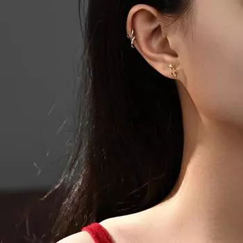 Christmas Tree Earrings Festive Atmosphere Small and Cute Exquisite Earrings