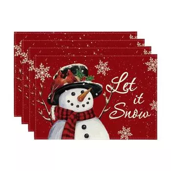 Рождественская елка лось салфетка льняные коврики для обеденного стола подставка под чашку кофе подставка под чашку 2024 украшение для дома и кухни L