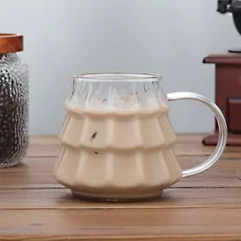 Christmas Tree Glass Mug Cute Glass Cups Christmas Tree Mug Decorations Cute Festive Coffee Cup Winter Holiday Birthday gift