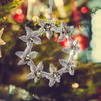 Christmas Tree Hanging Decoration Acrylic Pendant Dorm Ornament for Nursery Farmhouse Wreath 13x13cm