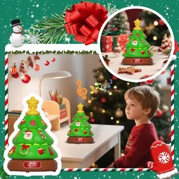 Christmas Tree Light Music Bubble Machine Children s Toy Rotating Light DIY Sticker 100ml One Size