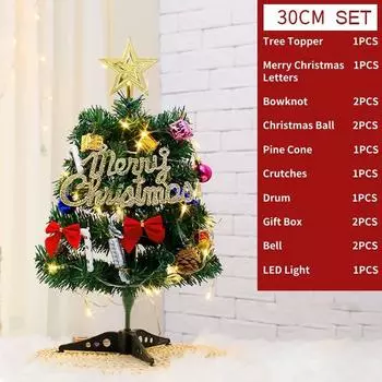 Christmas Tree Mini Led Lights Santa Claus Decoration Lamp Living Ornament Room 30cm/11.81in