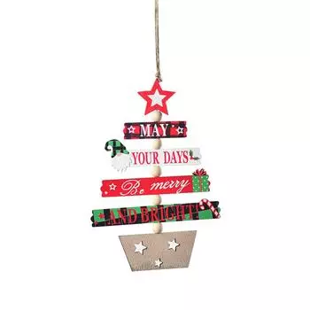 Christmas Tree Pendant Themed Holiday Festival Atmospheres Xmas Hanging Decoration Craft Decor Fireplace Window Door Prop