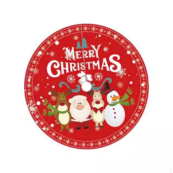 Christmas Tree Skirt Decoration, Xmas Soft Thick Mat Style A