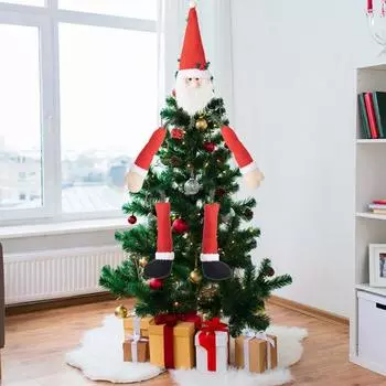 Christmas Tree Topper Doll Plush Santa Claus Snowman Elf Legs Hands Head A