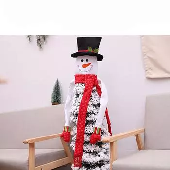 Christmas tree tops in the form of snowmen, large snowmen-hugs for the top of the tree, Christmas party decor